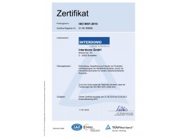 INTERDOMO ist nach neuer DIN ISO 9001:2015 zertifiziert