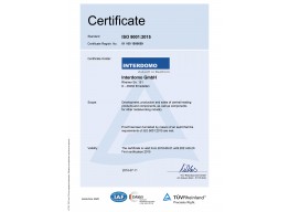 INTERDOMO ist nach neuer DIN ISO 9001:2015 zertifiziert