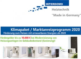 Klimapaket / Marktanreizprogramm